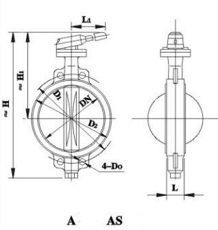 Drawing of GB T3036 Marine Center Line-type Butterfly Valve.jpeg
